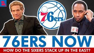 76ers Now: Stephen A. Smith Thinks 76ers Are BETTER Than Knicks + Skip Bayless RIPS Paul George