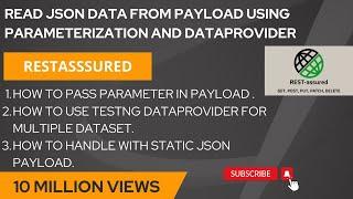 Sending Parameter to Payload  | TestNg DataProvider parameterization | Handle Static json Payload