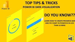 Lear how to make PROGRESS Circle and Bar CHARTS with NATIVE Power BI Visuals | POWER BI DASHBOARDS