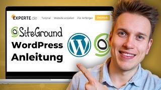 Siteground WordPress Tutorial (deutsch): Website erstellen 2025