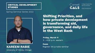 Shifting Priorities, and how private development is transforming aid, governance, and daily life