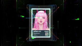 3D Holographic Cards NFT Display - After Effects Template