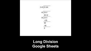 Long Division in Google Sheets