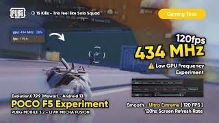 NEW UPDATE‼️POCO F5 120FPS EXPERIMENT PERFORMANCE WITH EvolutionX v7.9.9  PUBG Mobile Test #37