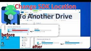 How to Change SDK Location to another Drive? (resetting .gradle, .avd, and SDK Folder)