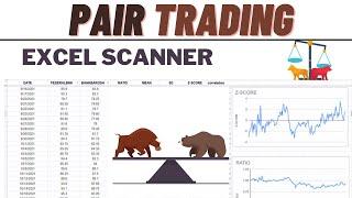 Pair Trading Excel Scanner :- Minimum Risk With Good Profit Strategy