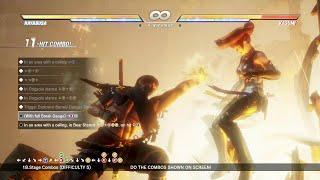 Dead or Alive 6 Ryu Hayabusa Combo Challenges PS4 PRO