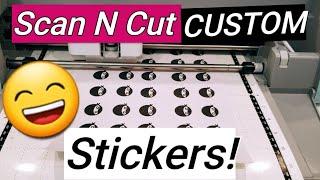 Brother SCAN N CUT SDX125E - Making Custom STICKERS And  Calibrating The Machine! - DIYNINJA