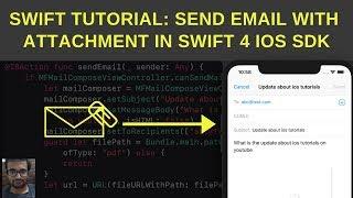 Swift Tutorial: Send email with attachment in swift 4 iOS SDK