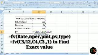 How to Calculate RD Amount