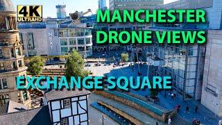 Exchange Sq City Centre Manchester Drone Views