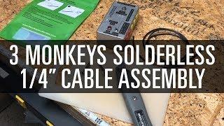 Assembly of 3 Monkeys Solderless 1/4" Patch Cable