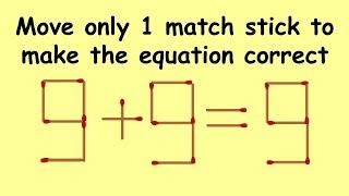 16 Match Stick Puzzles | Puzzles with Answer | Feed Brain With Prema