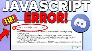 How To Fix Discord Fatal JavaScript Error 2023 Easy Fix