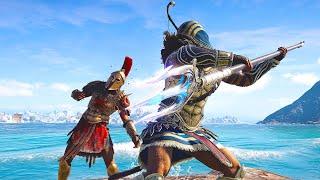 Assassin's Creed Odyssey - Poseidon's Trident Brutal Warrior Kills & High Action Combat Gameplay