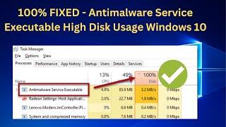 100% FIXED - Antimalware Service Executable High Disk Usage Windows 10 2023