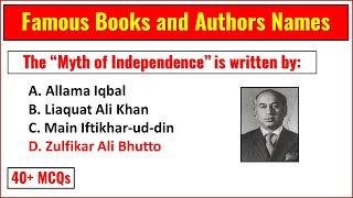 Famous Books and Authors Names | Books on Pakistan | Pakistan Affairs | Mcqsplanet Official