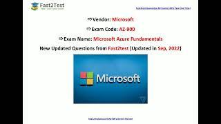 [Sep, 2022] Fast2test AZ-900 PDF Dumps and AZ-900 Exam Questions (169-184)