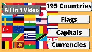 All 195 countries of the world with flags, capitals and currencies | Global Geography