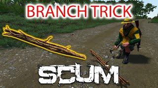 How to choose where sticks go when you cut a branch | SCUM 0.8 TIP