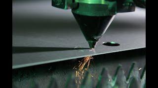 A CO2 laser cutting stainless steel