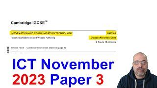 2023 November Paper 3, Cambridge 0417 ICT [IGCSE]