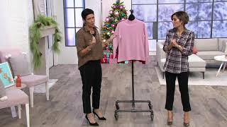 Joan Rivers Long Sleeve Mock Turtleneck Sweater on QVC