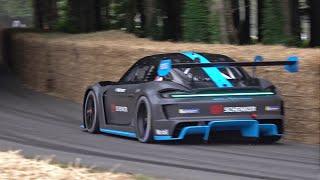 1088HP Porsche 718 Cayman GT4 E-Performance Almost Crashed  @ Goodwood Festival of Speed 2022