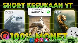 SHORT Paling Gampang Monet! Cuan Jutaan dari YOUTUBE! Cara Dapat Uang dari Youtube 2024 Terbaru