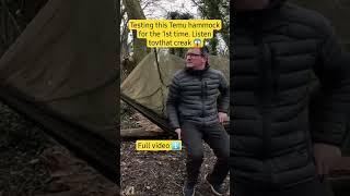 Temu Hammock weight test  #wildcamping #fyp #viral #hammock