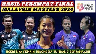 Mudik Rame2 - Hasil Semua Sektor Perempat Final Badminton Malaysia Masters 2024 Hari Ini