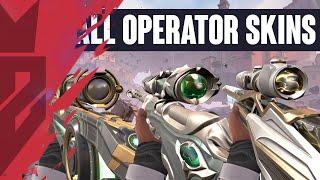 ALL OPERATOR SKINS + ANIMATIONS - VALORANT OPERATOR SKINS