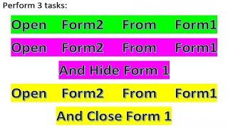 How To Open Form2 From Form1 And Hide/Close Form 1 In C# | C# Tutorial