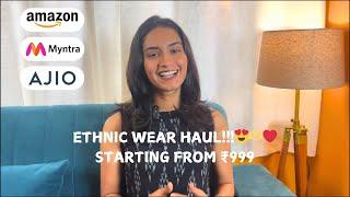 Beautiful Ethnic Kurta Sets Haul!!🫶️ | Starting at Rs. 999 | Jeevitha Gowda #amazon  #ajio #myntra