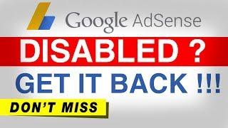 Google Adsense Account Disabled 2017