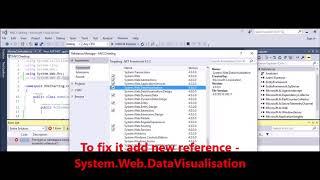 MVC - Fix Error - The type or namespace name 'DataVisualization' does not exist in the namespace 'Sy