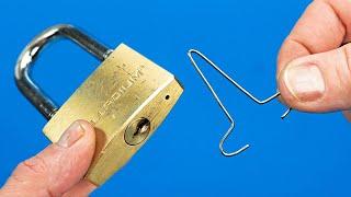 1 Easy Way to Open a Lock NEW! Crazy Way To Open Any Lock Without A Key!