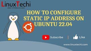 How To Configure Static IP on Ubuntu 22.04 (Jammy Jellyfish)