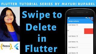 Swipe to Delete List in Flutter | Learn Flutter with Mayuri Ruparel