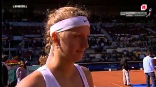 Kvitova vs Azarenka Madrid Final 2011. Highlights and Interview by Karina Kvasniova