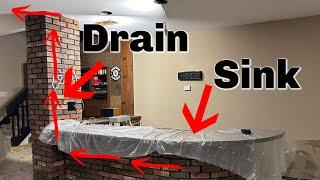 Making a Sink Drain Up Through The Ceiling