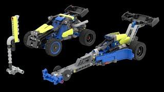 Dragster - A Lego Technic 42164 Alt-build by Studio Kostq