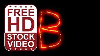 Free Stock Videos – animated letter B with glowing effect