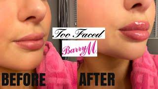 TOO FACED LIP INJECTION EXTREME VS BARRY M THATS SWELL COMPARISON