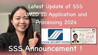 Latest SSS UMID ID APPLICATION UPDATE 2024 | SSS PROCESSING announcement| Sunshinesa TV