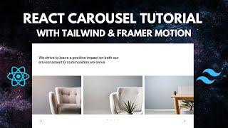 Carousel with React, Tailwind CSS, and Framer Motion | Step-by-Step Tutorial