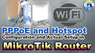 MikroTik: PPPoE and Hotspot Configuration with Actual Setup of Access Point and Router [Tagalog]