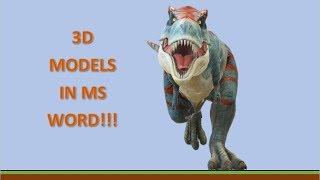 3D Models in Microsoft Word!