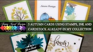 5 Easy and Beautiful Handmade Autumn Cards Using Gina K Designs Supplies