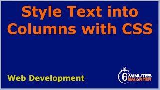 Style Text into Columns with CSS